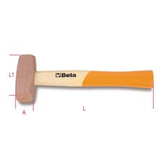 Beta Tools Młotek specjalistyczny rączka drewniana 1kg 280mm (1385/1000)