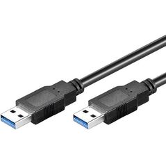 Kabel USB Goobay USB-A - USB-A 3 m Czarny (93929)