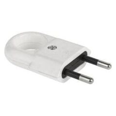 Elgotech Wtyczka płaska z uchwytem b/u Euro 2,5A 250V biała (WTP2C)