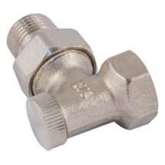 Schlosser Zawór powrotny grzejnikowy kątowy 1/2" x 15mm do wlutowania (601300012)