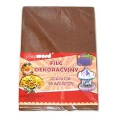 Polsirhurt Filc dekoracyjny brązowy 20x30 10szt.