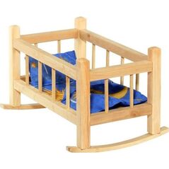 Kiti Lovytė-supuoklė lėlei 35 cm medinė su patalyne