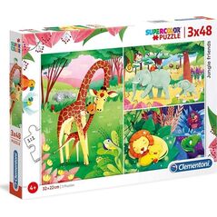 Clementoni Puzzle 3x48 Super kolor Jungle friends