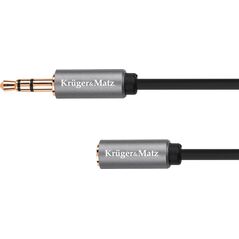 Kabel Kruger&Matz Jack 3.5mm - Jack 3.5mm 1.8m srebrny (KM1230)