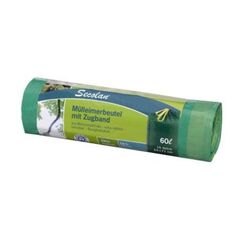 Secolan 1x15 Secolan Garbage Bags with drawstring 60 l green
