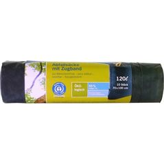 Secolan 1x10 Secolan Duty Heavy Garbage Bags, drawstring 120 l grey/sw