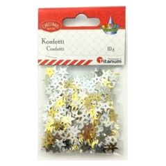Titanum Konfetti gwiazdki 10G złote i białe