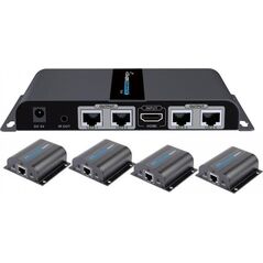 System przekazu sygnału AV Techly Extender Splitter HDMI 1x4 1080p60Hz po Skrętce Cat6 do 40m (IDATA EX-HL41TY)