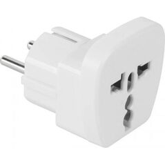 Adapter sieciowy AC PL/EU gniazdo UK/USA biały/white QZ36