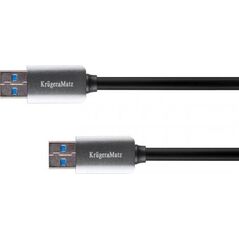 Kabel USB Kruger&Matz USB-A - USB-A 1 m Czarny (KM0337)