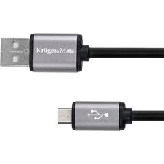 Kabel USB Kruger&Matz USB-A - microUSB 1 m Czarny (KM1235)