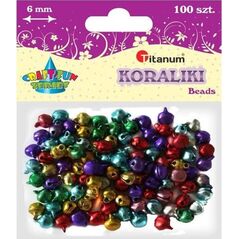 Titanum Dzwoneczki metalowe, 100szt, MIX 6mm, CRAFT-FUN