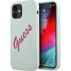 Guess Etui Guess GUHCP12SLSVSBF Apple iPhone 12 mini niebieski fuksja/blue fuschia hardcase Silicone Vintage