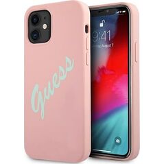 Guess Etui Guess GUHCP12SLSVSPG Apple iPhone 12 mini różowo zielony/green pink hardcase Silicone Vintage