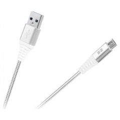Kabel USB Rebel USB-A - microUSB 1 m Biały (RB-6000-100-W)