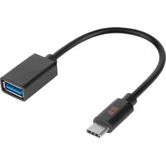 Adapter USB LechPol USB-C - USB Czarny  (RB-6007-015-B)