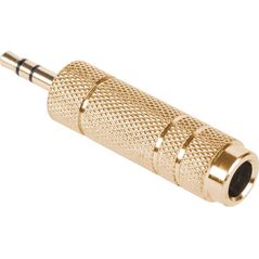 Adapter AV Jack 3.5mm - Jack 6.3mm złoty (LEC-ZLA0323)