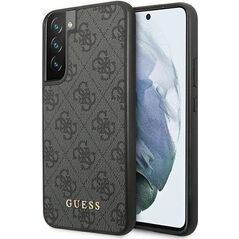 Guess Etui Guess GUHCS22SG4GFGR Samsung Galaxy S22 szary/grey hard case 4G Metal Gold Logo