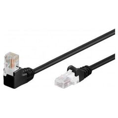 CAT 5eKabel łączący 1x 90 pod kątem,U/UTP, Czarny - Długość kabla 5 m