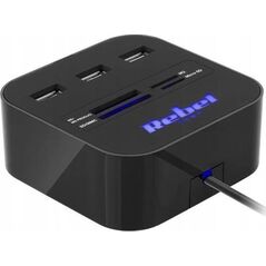 HUB USB Rebel 1x SD 1x M2 1x microSD 1x MS PRO Duo  + 3x USB-A 2.0 (KOM1020)