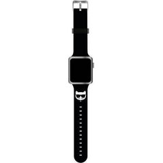 Karl Lagerfeld Karl Lagerfeld Pasek KLAWLSLCK Apple Watch 42/44/45mm czarny/black strap Silicone Choupette Heads