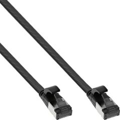InLine InLine® Flat patch cable, U/FTP, Cat.8.1, TPE halogen free, black, 0,5m