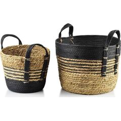 Affek Design BALI KOMPLET 2 KOSZY trawa morska 33x33xH:26/24x24xH:21cm