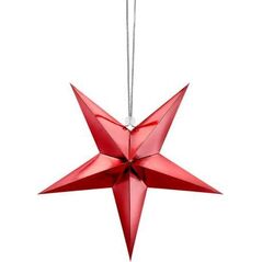 PartyDeco Gwiazda papierowa, 30cm, czerwony one size