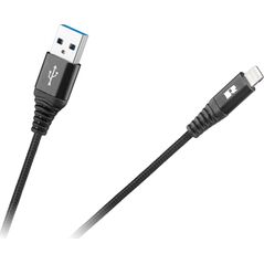 Kabel USB Rebel USB-A - Lightning 1 m Czarny (RB-6002-100-B)