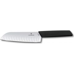 Victorinox Nóż Santoku, ostrze ryflowane, 17 cm, czarny VICTORINOX 6.9053.17KB