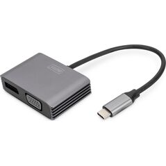 Adapter USB Digitus 0.2MUSB-C - DP + VGA ADAPTER 0.2MUSB-C - DP + VGA ADAPTER