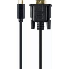 Kabel USB Gembird USB-C - D-Sub (VGA) 2 m Czarny (A-CM-VGAM-01)