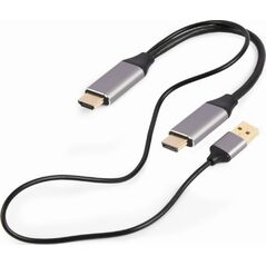 Adapter AV Gembird DisplayPort - HDMI czarny (A-HDMIM-DPM-01)