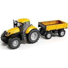 Tupiko Traktor z przyczepą żółty