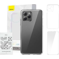 Baseus Etui Baseus Crystal Series Clear do iPhone 11 pro max (przeźroczyste) +szkło hartowane +zestaw czyszczący