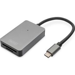 Czytnik Digitus DIGITUS Kartenleser USB-C 2 Port silber 15cm Kabel