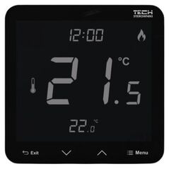 Tech Regulator pokojowy przewodowy, dwustanowy r T-3.1, czarny STT-3.1BK
