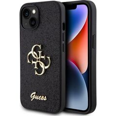 Guess Guess GUHCP15SHG4SGK iPhone 15 6.1" czarny/black hardcase Glitter Script Big 4G