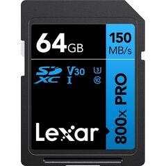Karta Lexar 800X Pro SDXC 64 GB Class 10 UHS-I/U3 V30 (LSD0800P064G-BNNNG)