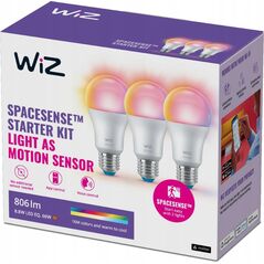 WiZ WiZ,Bulb,8,8W,2200-6500 (RGB),A60,E27,3 pcs lightsource