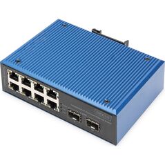 Switch Digitus DIGITUS Industrial 8+2-Port Fast Ethernet Switch 8 Port FE RJ45 2 GE SFP Ports