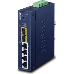 Switch Planet PLANET Industrial L2/L4 4-Port Zarządzany L2/L4 Gigabit Ethernet (10/100/1000) Niebieski