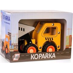Daffi Drewniane auto z oponami Koparka D-137 41370