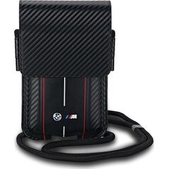 BMW Torebka BMW BMPSP15XMSCAKR Wallet Bag Carbon Red Stripes czarny/black