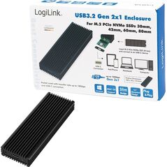LogiLink LogiLink Geh.  (M.2 PCIe NVMe) USB 3.2 Black  ALU