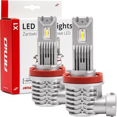 AMiO Żarówki samochodowe led seria x1 h8 h9 h11 6500k canbus amio-02967