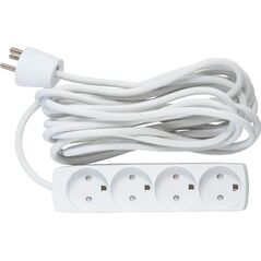 Kabel zasilający MicroConnect Microconnect GRU00450WDK rozgałęziacz 5 m 4 x gniazdo sieciowe Wewnętrzna Biały