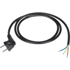 Listwa zasilająca Inne Przewód zasilający 3x1,5mm czarny 3m z wtyczką kątową