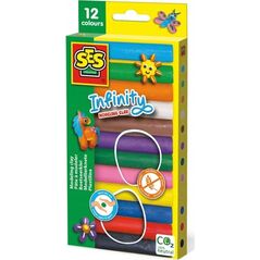 SES SES Plastelina 12 kolorów 180g 00406 04064