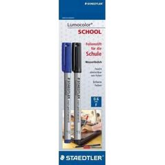 Staedtler Staedtler Lumocolor 316 marker 2 szt. Czarny, Niebieski
